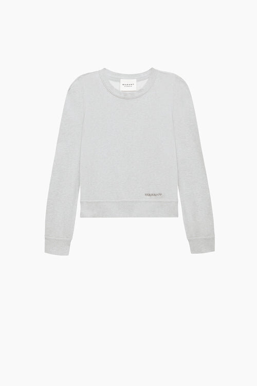 Prissa Cotton Sweatshirt with Structured Shoulders Prissa Cotton Sweatshirt with Structured Shoulders