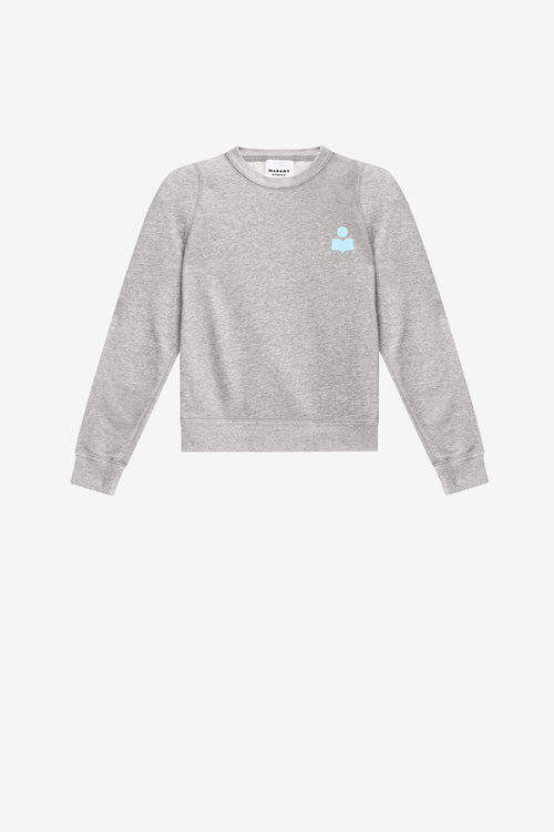 Prissa Cotton Sweatshirt with Structured Shoulders Prissa Cotton Sweatshirt with Structured Shoulders