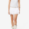 Puria Short Ruffled Cotton and Floral Lace Skort Puria Short Ruffled Cotton and Floral Lace Skort