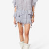 Puria Short Ruffled Cotton and Floral Lace Skort Puria Short Ruffled Cotton and Floral Lace Skort