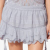 Puria Short Ruffled Cotton and Floral Lace Skort Puria Short Ruffled Cotton and Floral Lace Skort