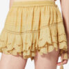 Puria Short Ruffled Cotton and Floral Lace Skort Puria Short Ruffled Cotton and Floral Lace Skort