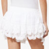 Puria Short Ruffled Cotton and Floral Lace Skort Puria Short Ruffled Cotton and Floral Lace Skort