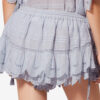 Puria Short Ruffled Cotton and Floral Lace Skort Puria Short Ruffled Cotton and Floral Lace Skort