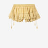 Puria Short Ruffled Cotton and Floral Lace Skort Puria Short Ruffled Cotton and Floral Lace Skort