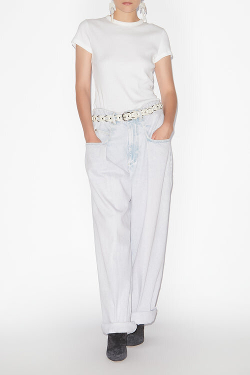 Rachelle Pleated Loose Fit Denim Jeans Rachelle Pleated Loose Fit Denim Jeans