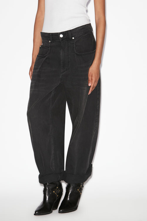 Rachelle Pleated Loose Fit Denim Jeans Rachelle Pleated Loose Fit Denim Jeans