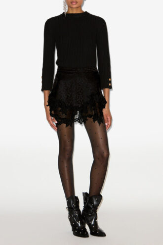 Reana Short Silk Lace Skirt
