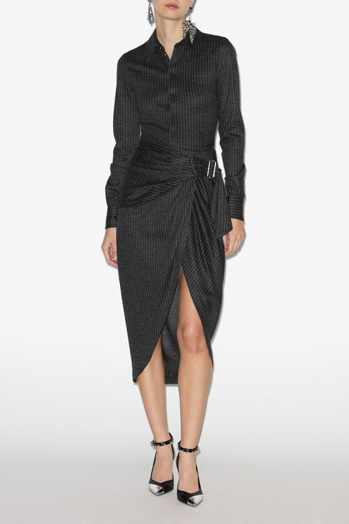 Reilly Striped Virgin Wool Sheath Skirt Reilly Striped Virgin Wool Sheath Skirt