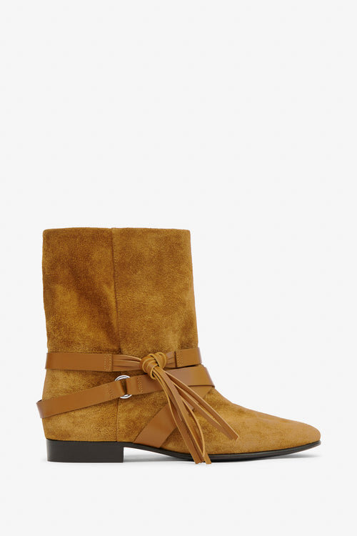 Rejen Flat Suede Leather Boots Rejen Flat Suede Leather Boots