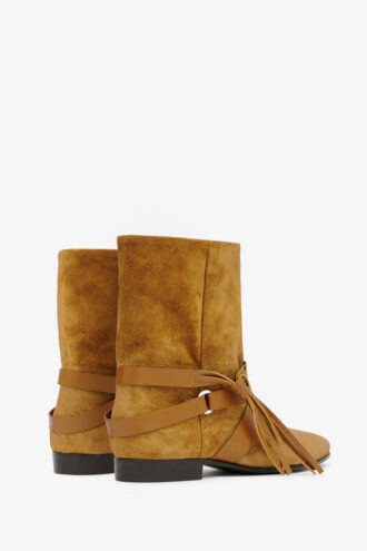 Rejen Flat Suede Leather Boots Rejen Flat Suede Leather Boots