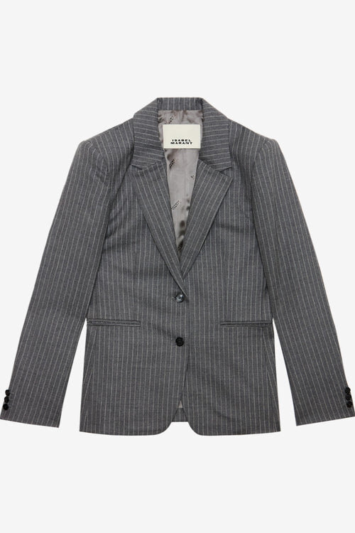 Reva Striped Virgin Wool Suit Jacket Reva Striped Virgin Wool Suit Jacket