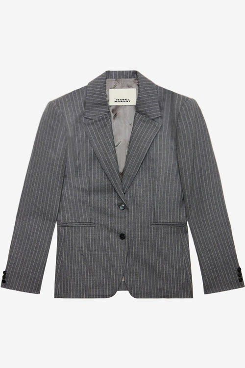 Reva Striped Virgin Wool Suit Jacket Reva Striped Virgin Wool Suit Jacket