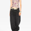 Revon Strappy Gathered Printed Silk Top Revon Strappy Gathered Printed Silk Top