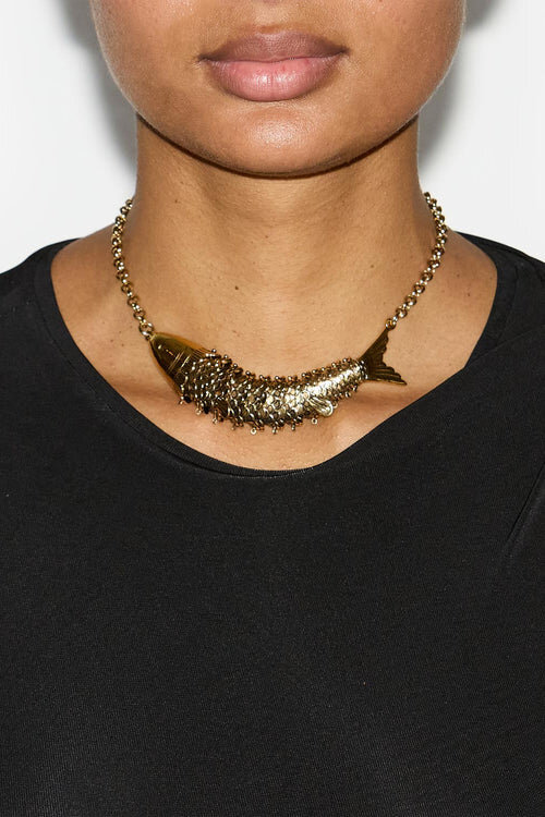 River Fish-Shaped Choker Necklace River Fish-Shaped Choker Necklace