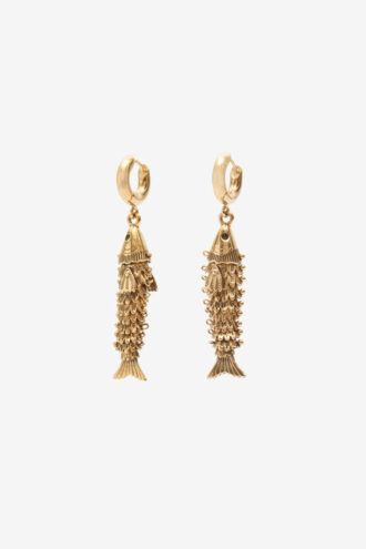 River Fish-Shaped Pendant Earrings