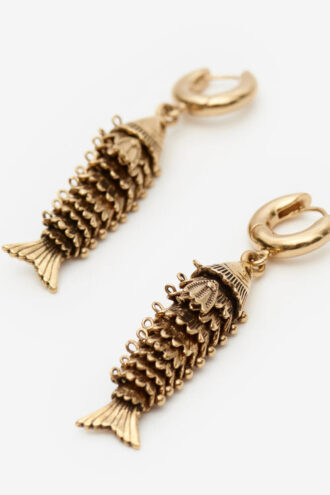 River Fish-Shaped Pendant Earrings