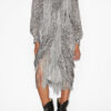 Roany Draped Skirt in Fringed Burnout Velvet Roany Draped Skirt in Fringed Burnout Velvet