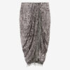 Roany Draped Skirt in Fringed Burnout Velvet Roany Draped Skirt in Fringed Burnout Velvet