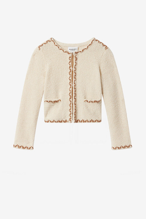 Rochelle Merinos Wool Tweed Cardigan Rochelle Merinos Wool Tweed Cardigan