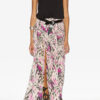 Rolande Gathered Printed Silk Skirt