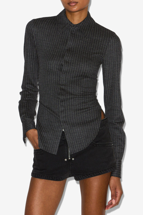 Roméa Virgin Wool Tennis Stripe Shirt Roméa Virgin Wool Tennis Stripe Shirt