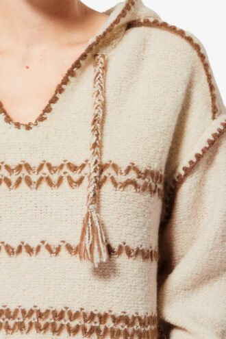 Romera Hooded Merinos Wool Tweed Sweater