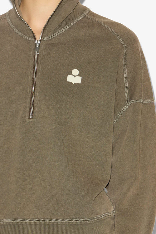 Ross Cotton Zip-Up Collar Sweatshirt Ross Cotton Zip-Up Collar Sweatshirt