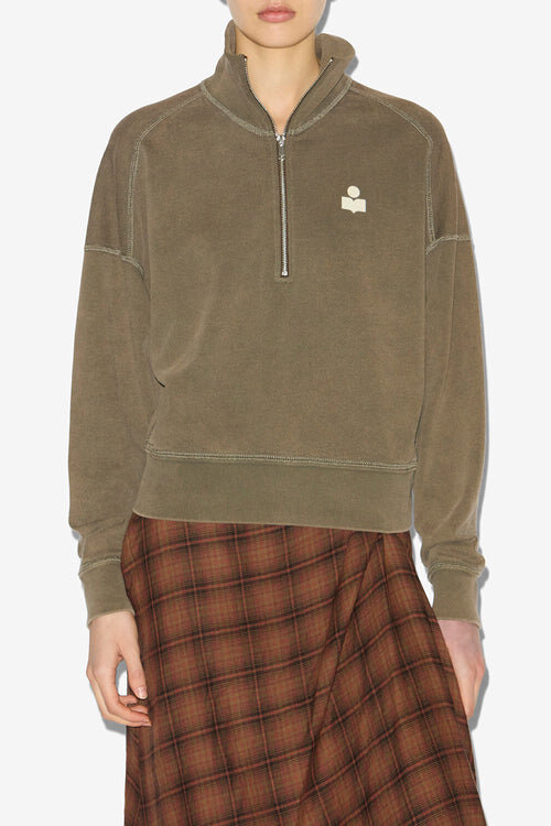 Ross Cotton Zip-Up Collar Sweatshirt Ross Cotton Zip-Up Collar Sweatshirt