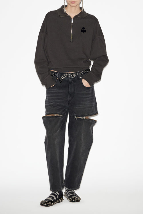 Ross Short Cotton Stand-Up Collar Sweatshirt Ross Short Cotton Stand-Up Collar Sweatshirt
