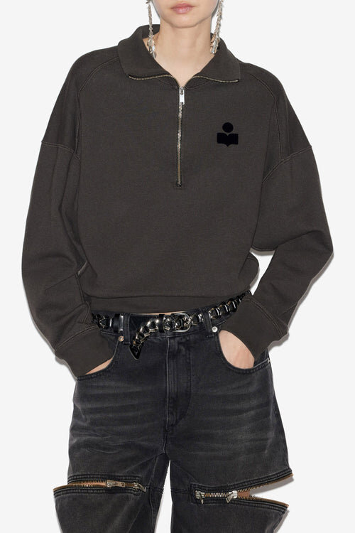 Ross Short Cotton Stand-Up Collar Sweatshirt Ross Short Cotton Stand-Up Collar Sweatshirt