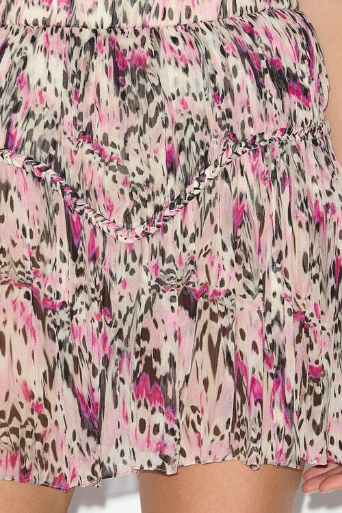 Roumi Gathered Printed Silk Skirt Roumi Gathered Printed Silk Skirt