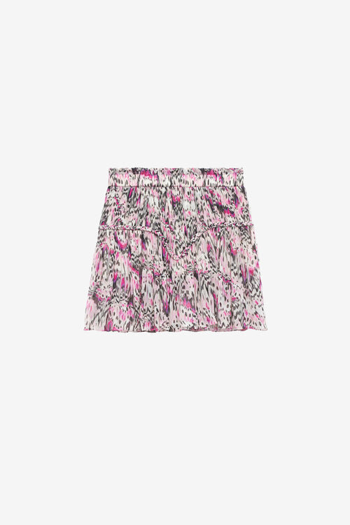 Roumi Gathered Printed Silk Skirt Roumi Gathered Printed Silk Skirt
