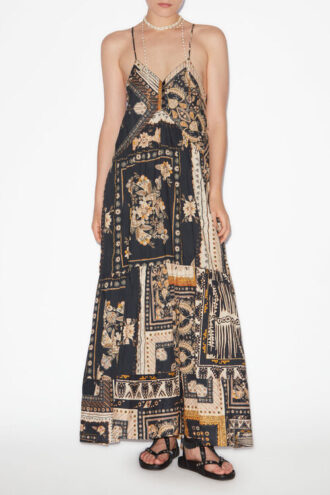 Sabba Long Strappy Bandana Print Dress Sabba Long Strappy Bandana Print Dress