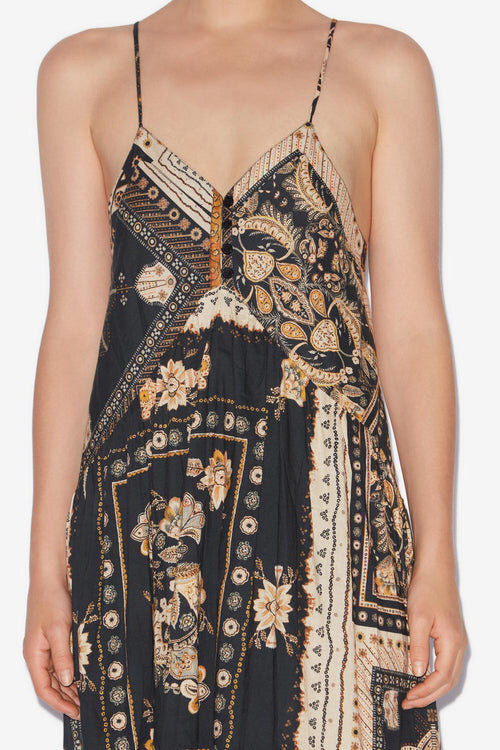 Sabba Long Strappy Bandana Print Dress Sabba Long Strappy Bandana Print Dress