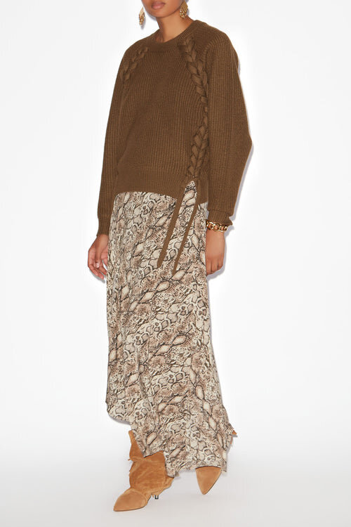 Sakura Long Printed Silk Skirt Sakura Long Printed Silk Skirt