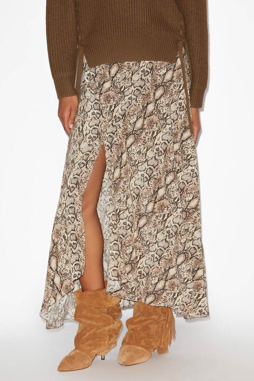 Sakura Long Printed Silk Skirt Sakura Long Printed Silk Skirt