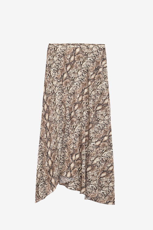 Sakura Long Printed Silk Skirt Sakura Long Printed Silk Skirt