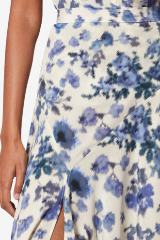 Sakura Long Printed Stretch Silk Skirt Sakura Long Printed Stretch Silk Skirt