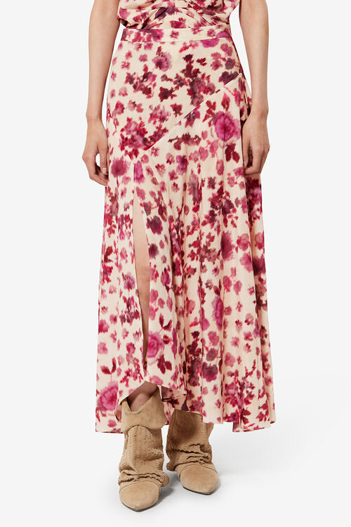 Sakura Silk Rose Print Skirt Sakura Silk Rose Print Skirt