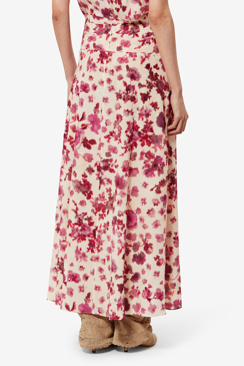 Sakura Silk Rose Print Skirt Sakura Silk Rose Print Skirt