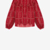 Salika Printed and Gathered Cotton Voile Blouse