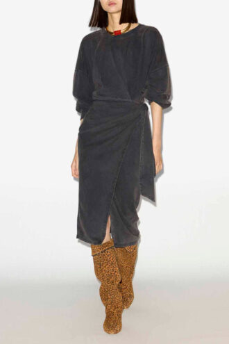 Sandrina Long Draped Jersey Sweatshirt Dress Sandrina Long Draped Jersey Sweatshirt Dress