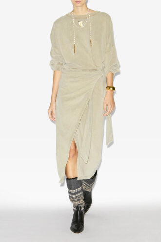 Sandrina Long Draped Jersey Sweatshirt Dress Sandrina Long Draped Jersey Sweatshirt Dress