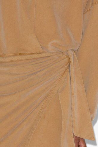 Sandrina Long Draped Jersey Sweatshirt Dress Sandrina Long Draped Jersey Sweatshirt Dress