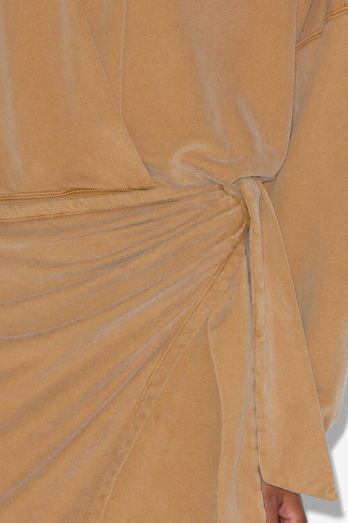 Sandrina Long Draped Jersey Sweatshirt Dress Sandrina Long Draped Jersey Sweatshirt Dress