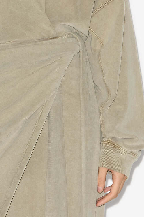 Sandrina Long Draped Jersey Sweatshirt Dress Sandrina Long Draped Jersey Sweatshirt Dress