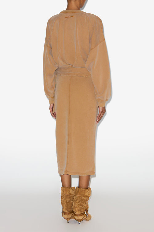 Sandrina Long Draped Jersey Sweatshirt Dress Sandrina Long Draped Jersey Sweatshirt Dress