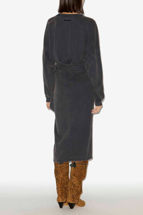 Sandrina Long Draped Jersey Sweatshirt Dress Sandrina Long Draped Jersey Sweatshirt Dress