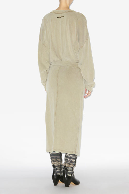 Sandrina Long Draped Jersey Sweatshirt Dress Sandrina Long Draped Jersey Sweatshirt Dress